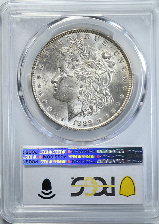 1889 Morgan Dollar $1 PCGS MS62 - RAINBOW TONED! Reverse Slab