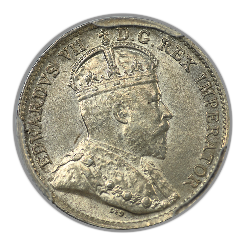 1910 Canada 5C Cents PCGS MS62 - Pointed Leaves