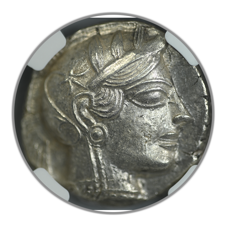 c. 5th-4th Centuries BC Near East or Egypt Athenian Owl AR Tetradrachm NGC Choice AU Reverse