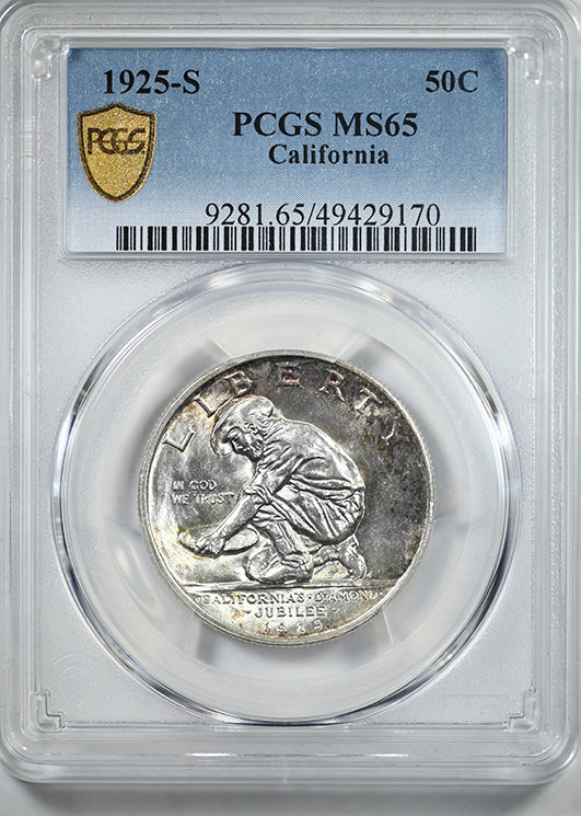 1925-S California Classic Commemorative Half Dollar 50C PCGS MS65