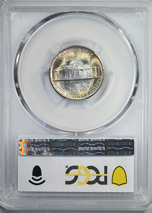 1945-S Jefferson Nickel 5C PCGS MS67 - TONED!