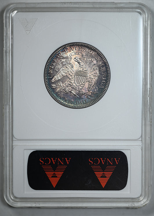 1891 Liberty Seated Quarter 25C ANACS Soapbox MS62 - TONED!