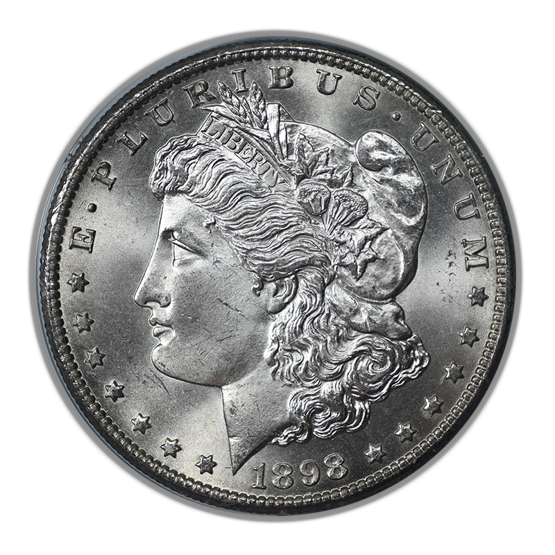 1898-O Morgan Dollar $1 PCGS Rattler MS63