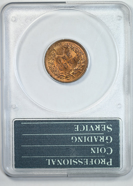1909-S Indian Head Cent 1C PCGS Rattler MS64RB CAC Reverse Slab