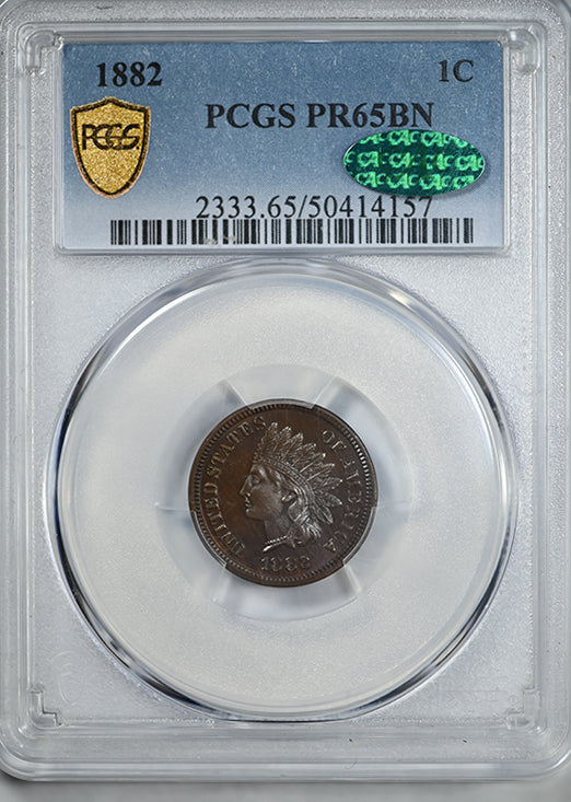 1882 Proof Indian Head Cent 1C PCGS PR65BN CAC