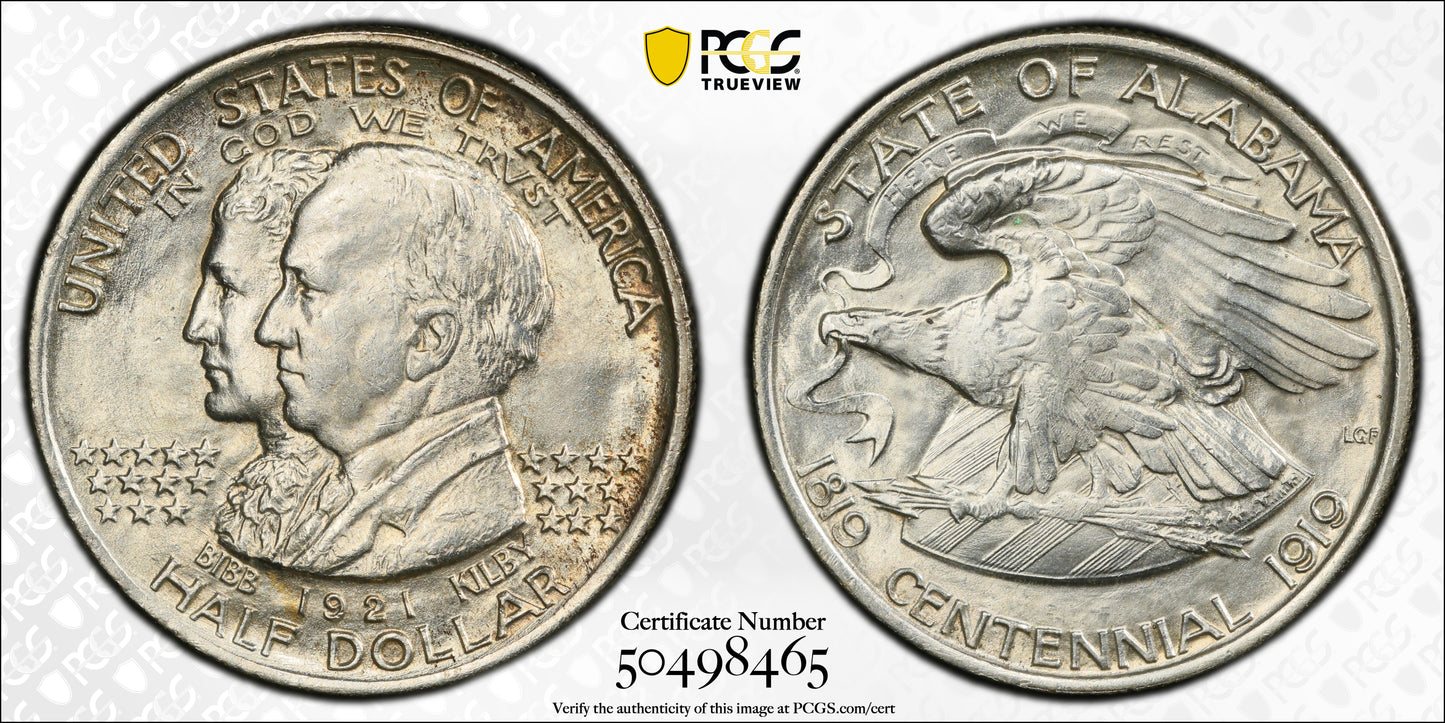 1921 Alabama Classic Commemorative Half Dollar 50C PCGS MS64