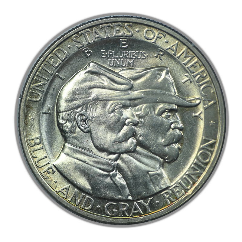 1936 Gettysburg Classic Commemorative Half Dollar 50C PCGS Rattler MS63 Obverse