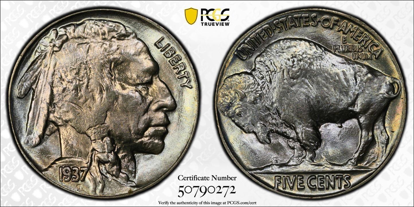 1937 Buffalo Nickel 5C PCGS MS67+