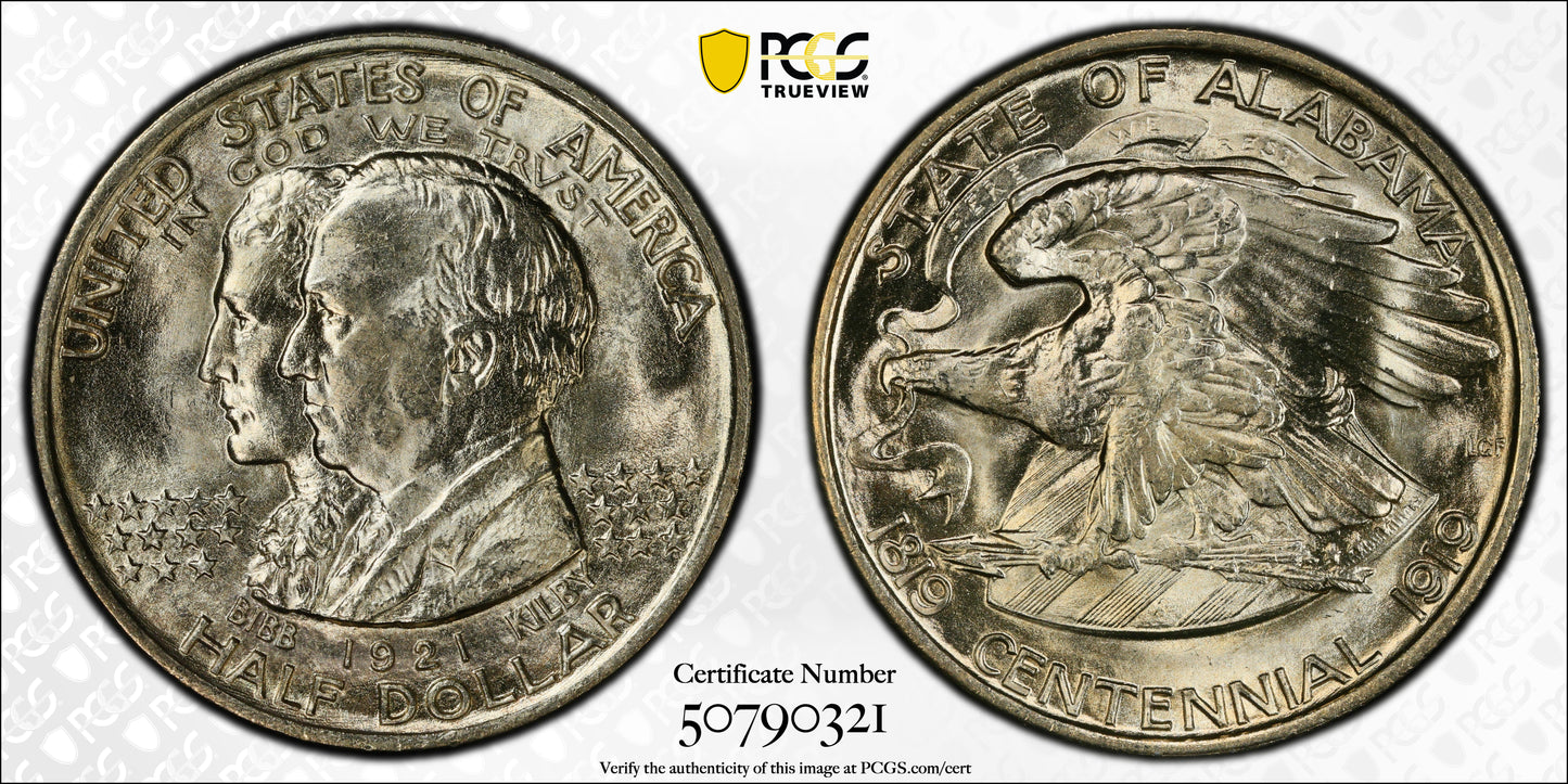 1921 Alabama Classic Commemorative Half Dollar 50C PCGS MS66