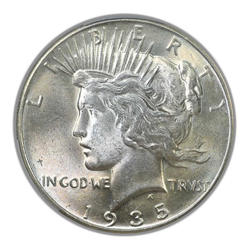 1935 Peace Dollar $1 PCGS MS63