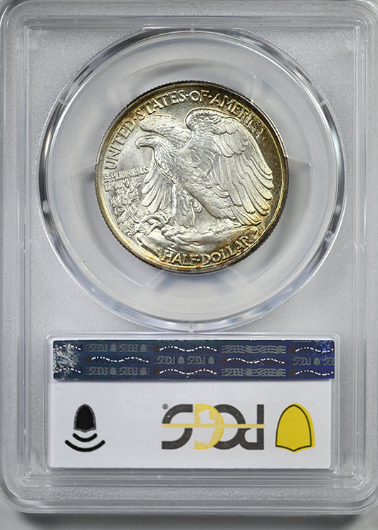 1943 Walking Liberty Half Dollar 50C PCGS MS65 CAC - TONED!
