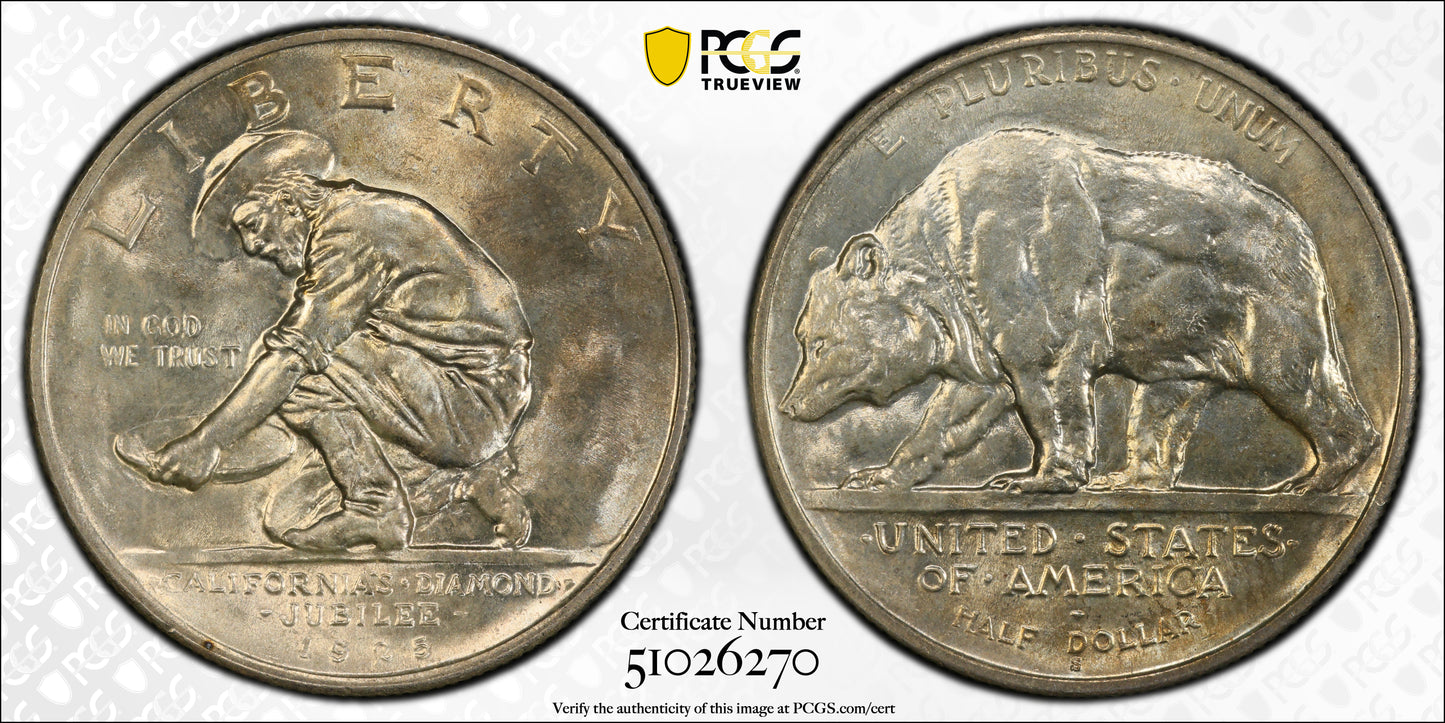 1925-S California Classic Commemorative Half Dollar 50C PCGS MS66 CAC