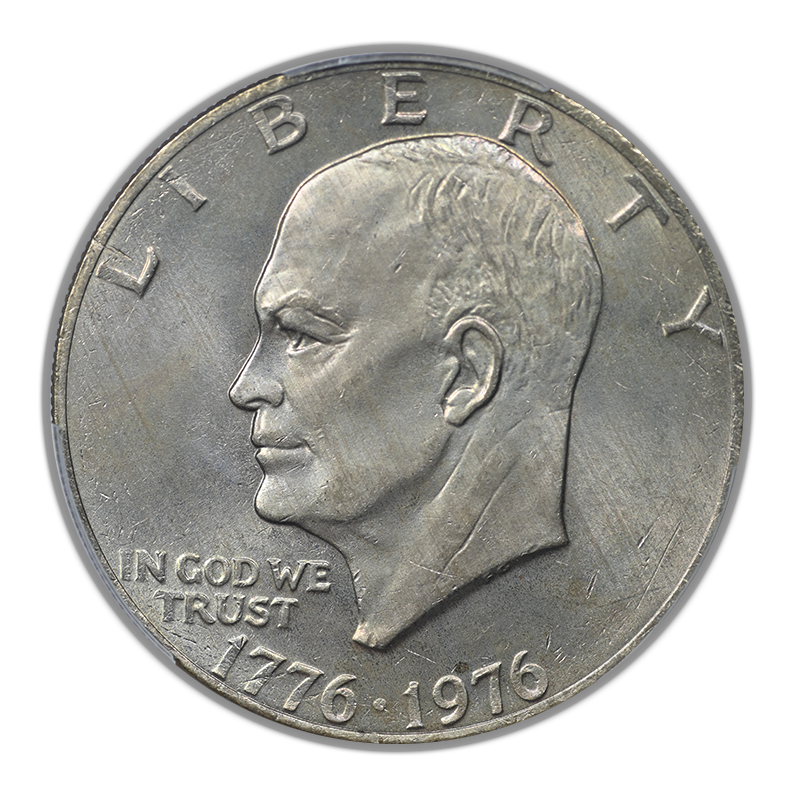 1976 Type 2 Clad Eisenhower Ike Dollar $1 PCGS MS65 - REVERSE TONED!