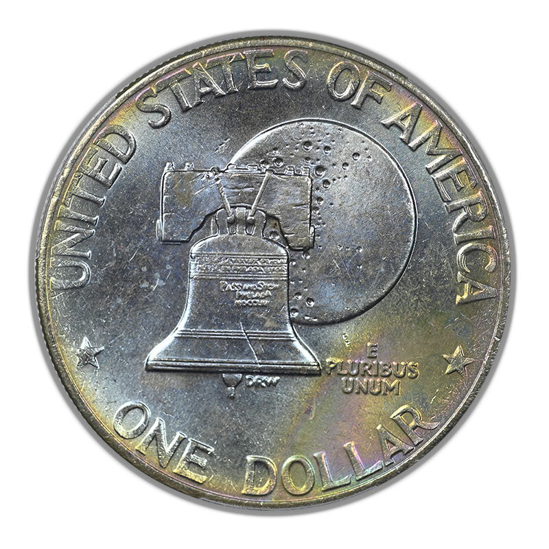1976 Type 2 Clad Eisenhower Ike Dollar $1 PCGS MS65 - REVERSE TONED!