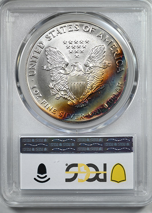 1993 American Silver Eagle $1 PCGS MS68 - DUAL SIDED TONED!