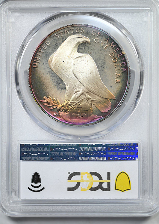 1984-S Proof Olympic Commemorative Silver Dollar $1 PCGS PR68DCAM Deep Cameo - TONED!