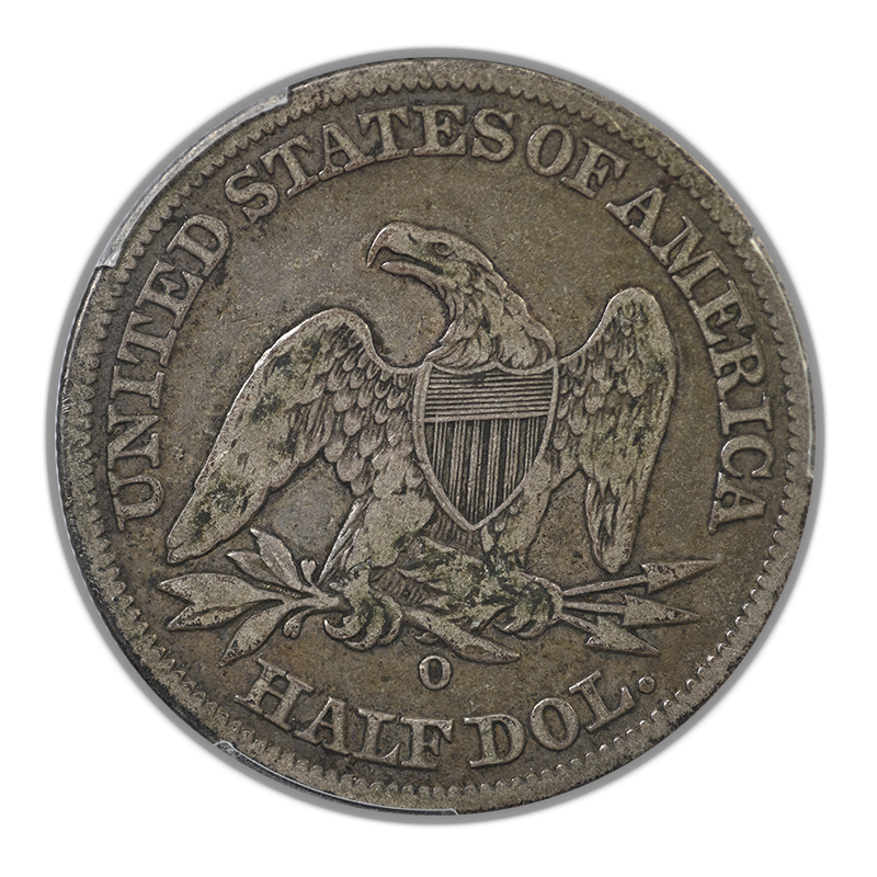 1842-O Liberty Seated Half Dollar 50C PCGS F12 - Medium Date, Reverse of 1842