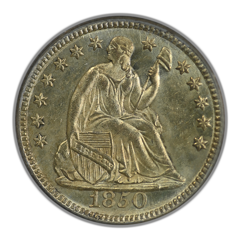 1850 Liberty Seated Half Dime H10C PCGS MS64 OGH Obverse