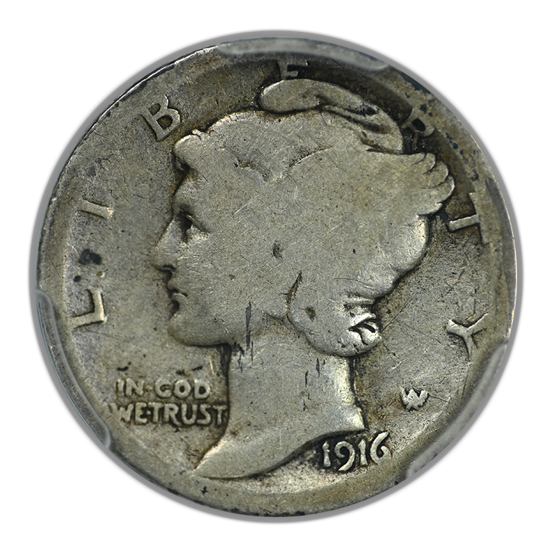 1916-D Mercury Dime 10C PCGS FR02