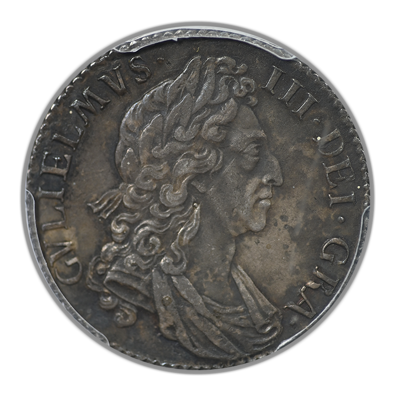 1697 Great Britain Shilling PCGS AU58 S-3497 1st Bust