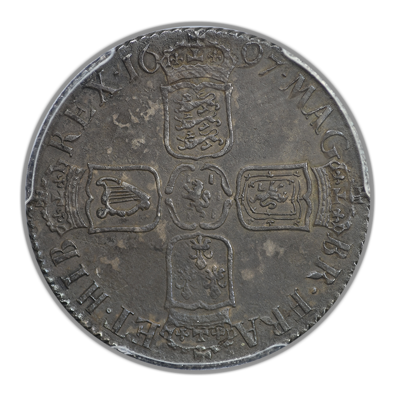 1697 Great Britain Shilling PCGS AU58 S-3497 1st Bust