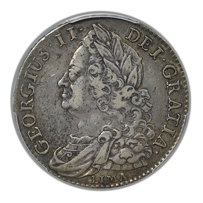 1745 Great Britain 1/2C Half Crown PCGS XF45 S-3695 LIMA
