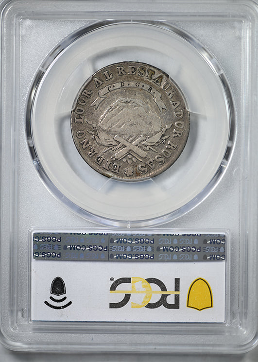 1843-RB Argentina La Rioja 2R Reales PCGS VF30 KM-15