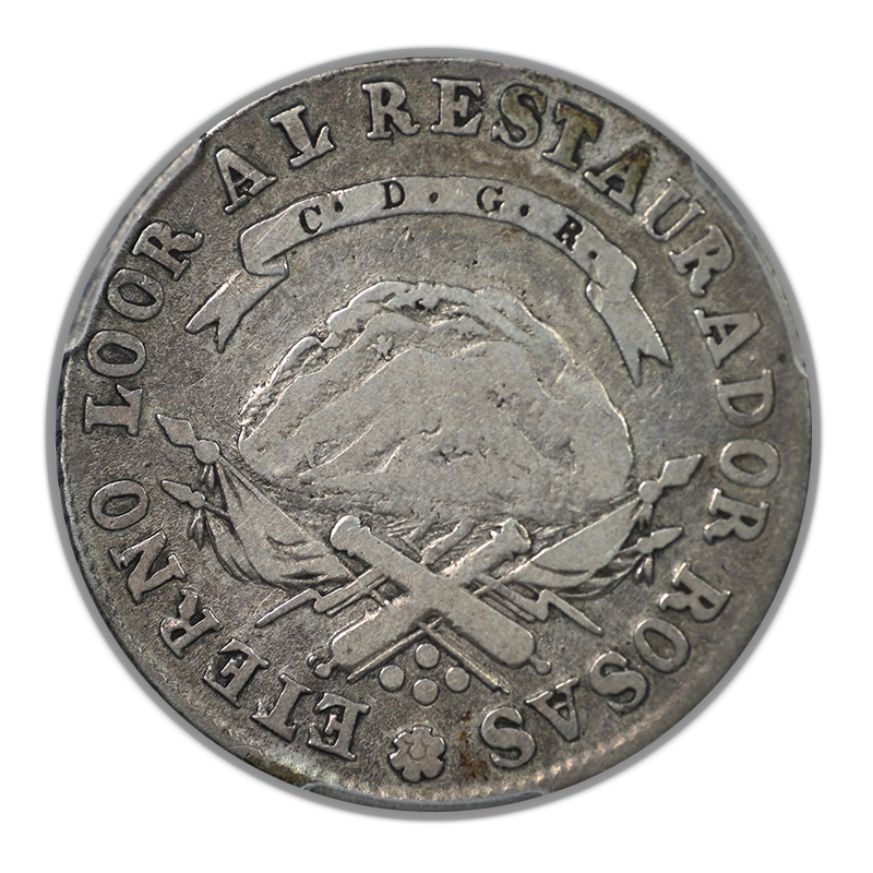 1843-RB Argentina La Rioja 2R Reales PCGS VF30 KM-15