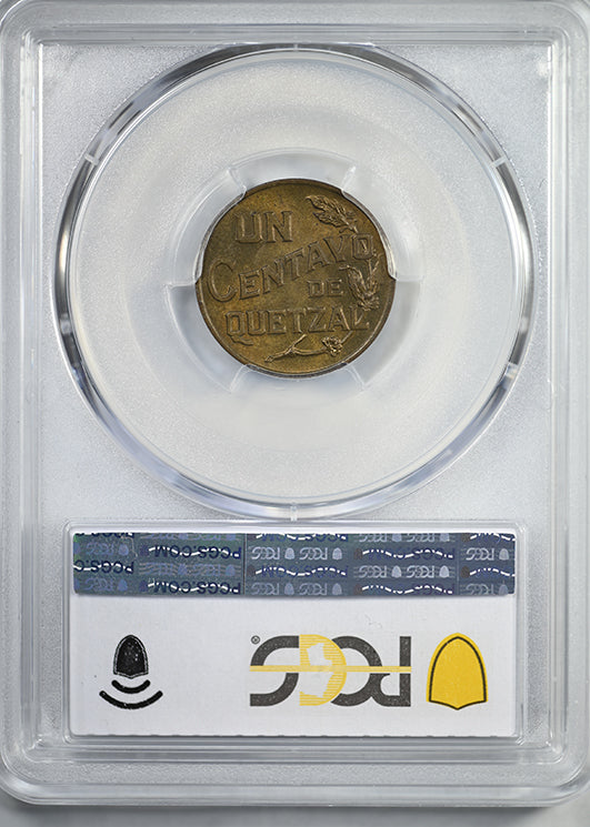 1944 Guatemala 1C Centavo De Quetzal Bird PCGS MS63