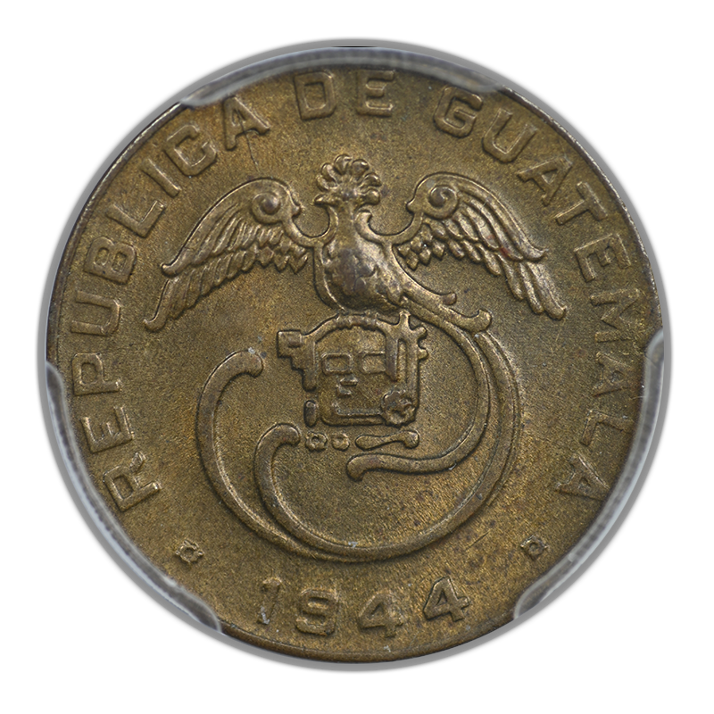 1944 Guatemala 1C Centavo De Quetzal Bird PCGS MS63