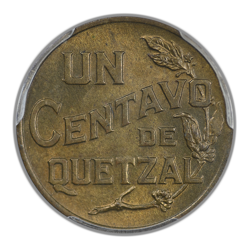 1944 Guatemala 1C Centavo De Quetzal Bird PCGS MS63