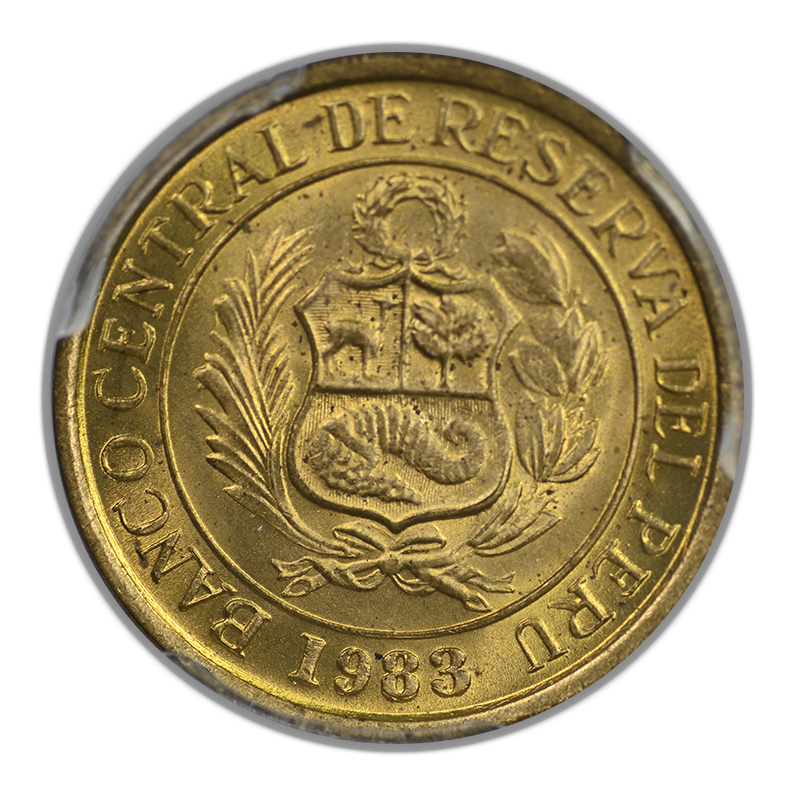 1983-LIMA Peru 5S Sol PCGS MS64 KM-271