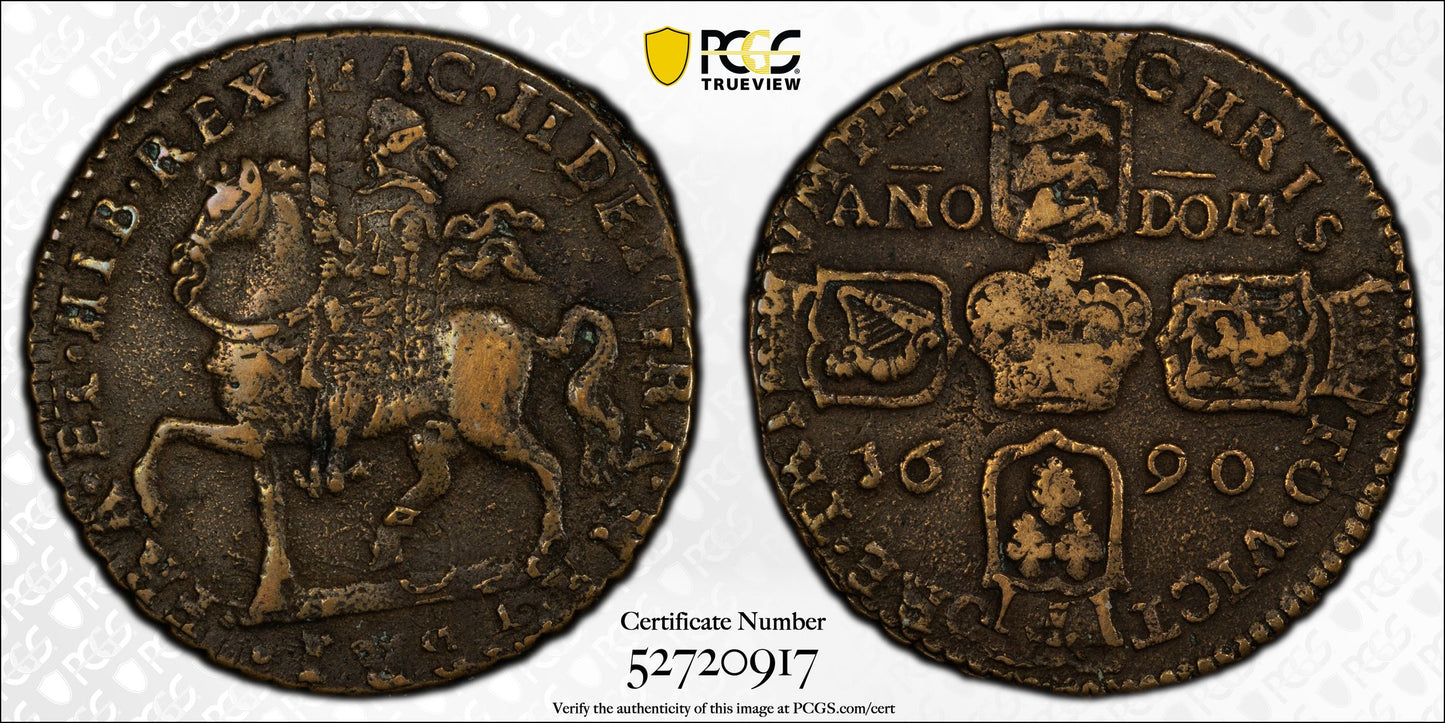 1690 Ireland Crown PCGS VF35 S-6578 G. Money
