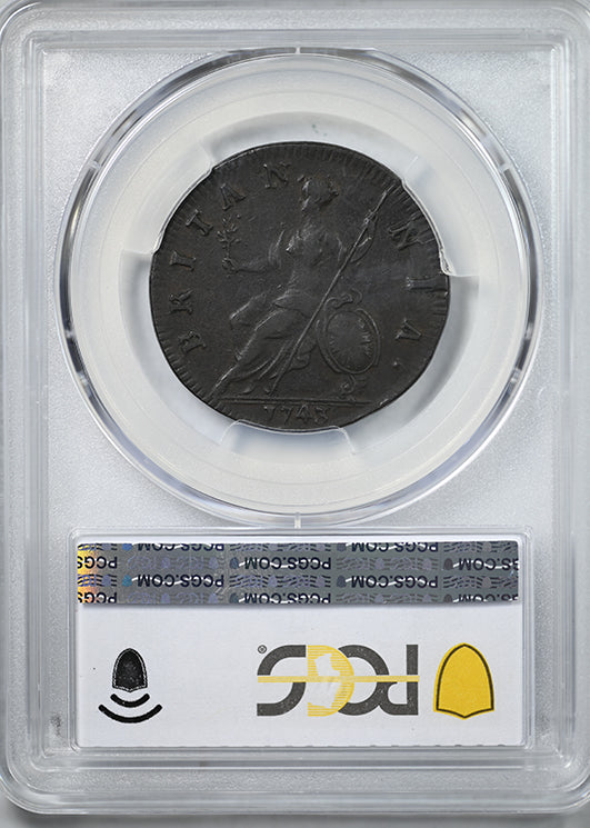 1743 Great Britain 1/2D Half Penny PCGS XF40 S-3718