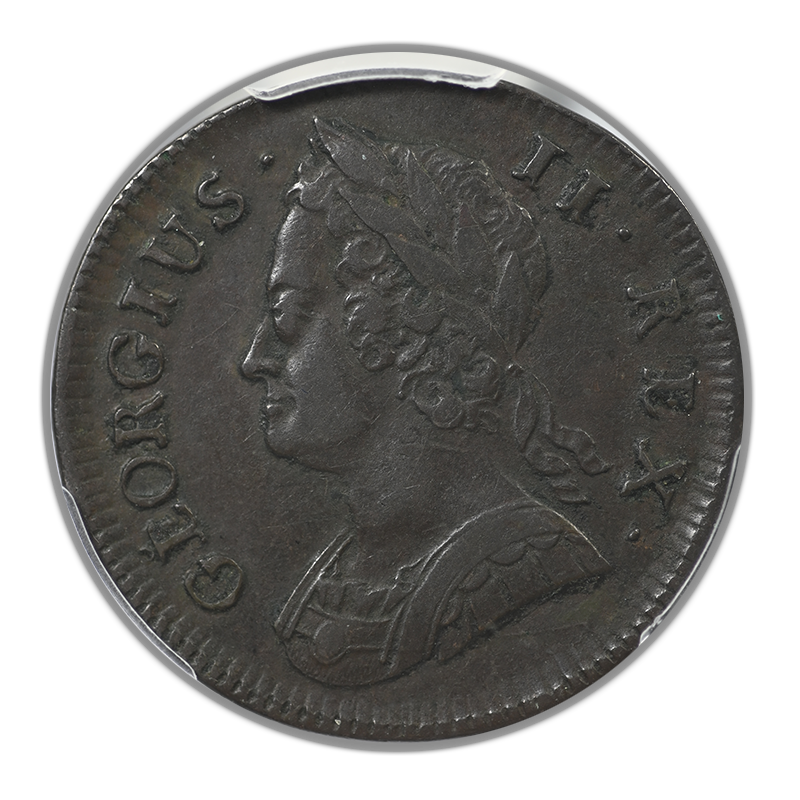 1743 Great Britain 1/2D Half Penny PCGS XF40 S-3718
