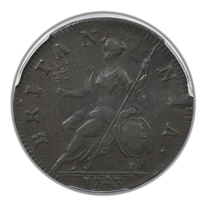 1743 Great Britain 1/2D Half Penny PCGS XF40 S-3718