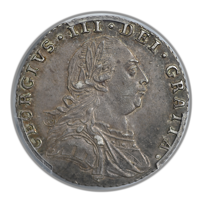 1787 Great Britain 6D Pence Sixpence PCGS AU58 S-3748 without Hearts