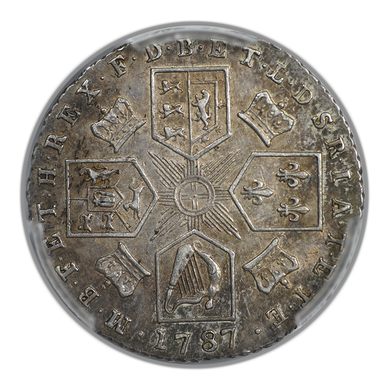 1787 Great Britain 6D Pence Sixpence PCGS AU58 S-3748 without Hearts