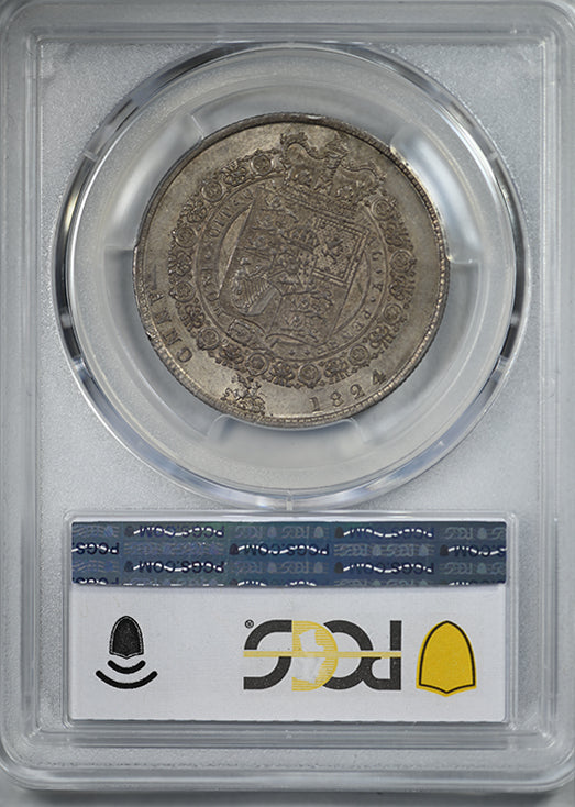 1824 Great Britain 1/2C Half Crown PCGS AU58 S-3808 Laureate Head - TONED!