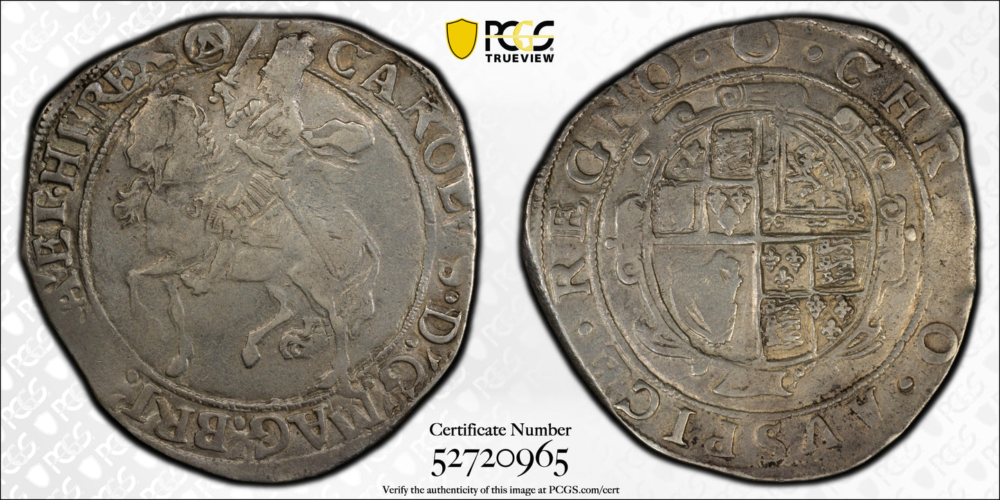 (1641-43) Great Britain 1/2C Half Crown PCGS XF40 S-2779 Triangle in Circle