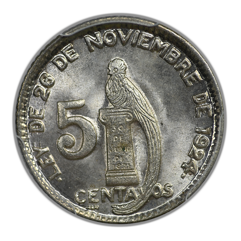 1945 Guatemala 5C Centavos PCGS MS66