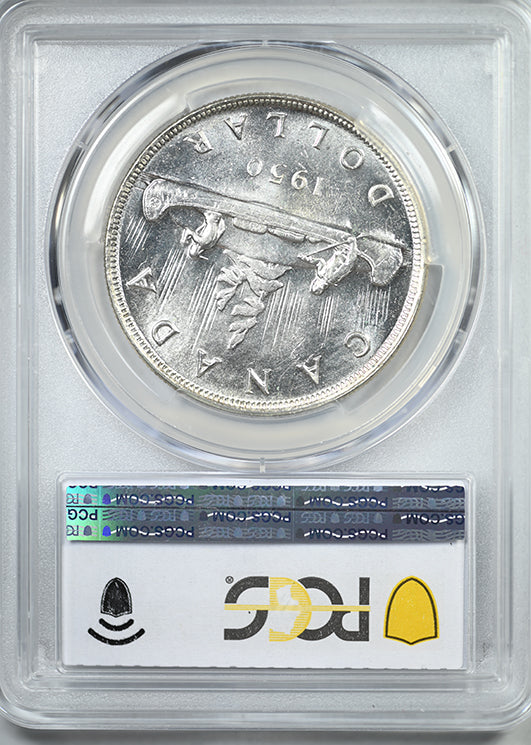 1950 Canada Silver Dollar $1 PCGS MS63