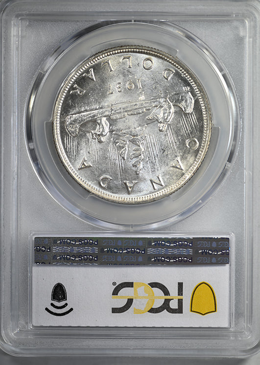 1937 Canada Silver Dollar $1 PCGS MS62