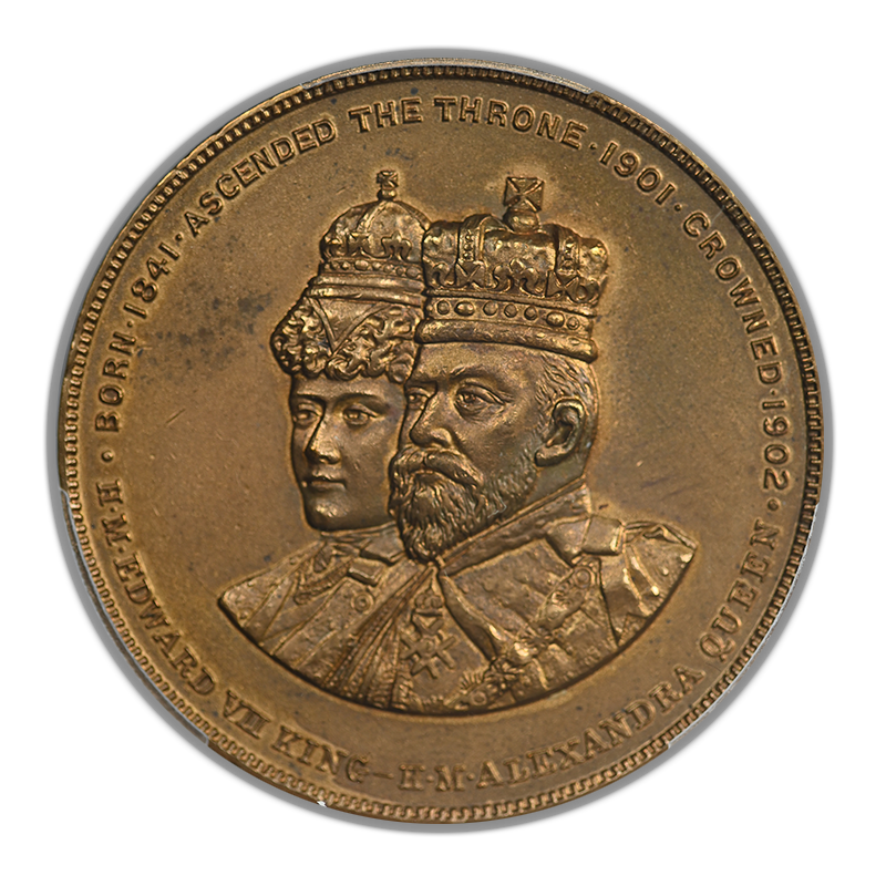 1902 Great Britain Medal PCGS MS63 BHM-3796 Bronzed AE