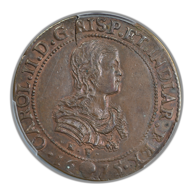 1675 Netherlands Jeton PCGS MS62BN Dugn-4347 Brussels - TOP POP!