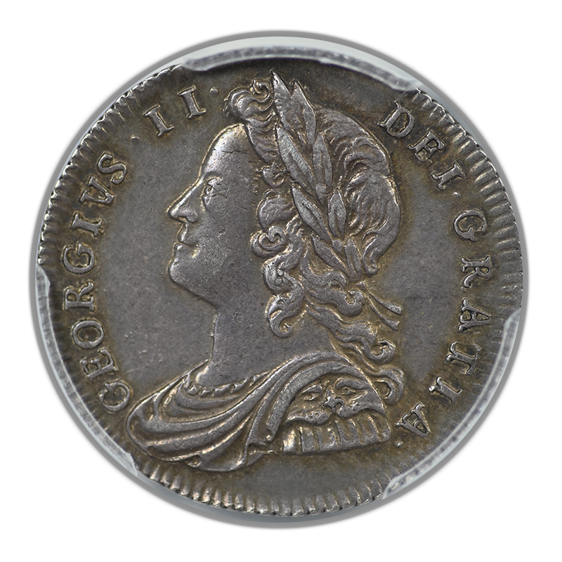 1728 Great Britain 6D Pence Sixpence PCGS AU58 S-3707 Roses and Plumes