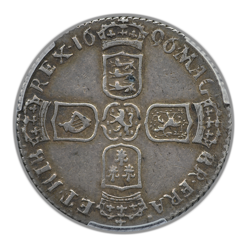 1696-E Great Britain 6D Pence Sixpence PCGS XF40 S-3523 1st Bust