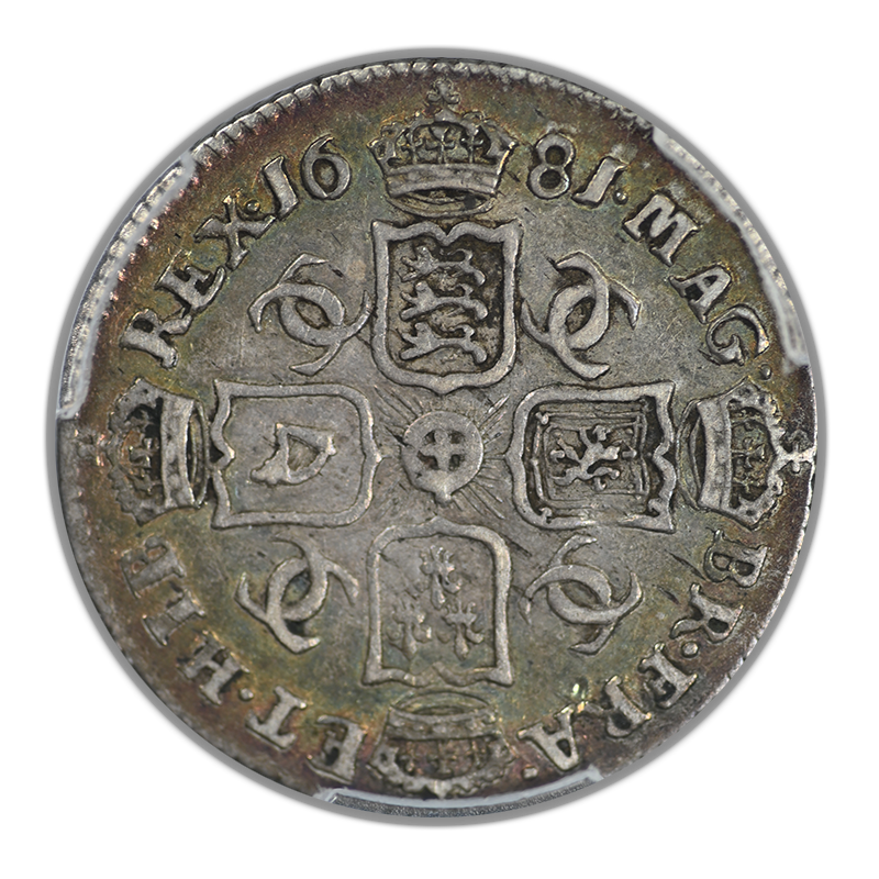 1681 Great Britain 6D Pence Sixpence PCGS XF40 S-3382 - TONED!