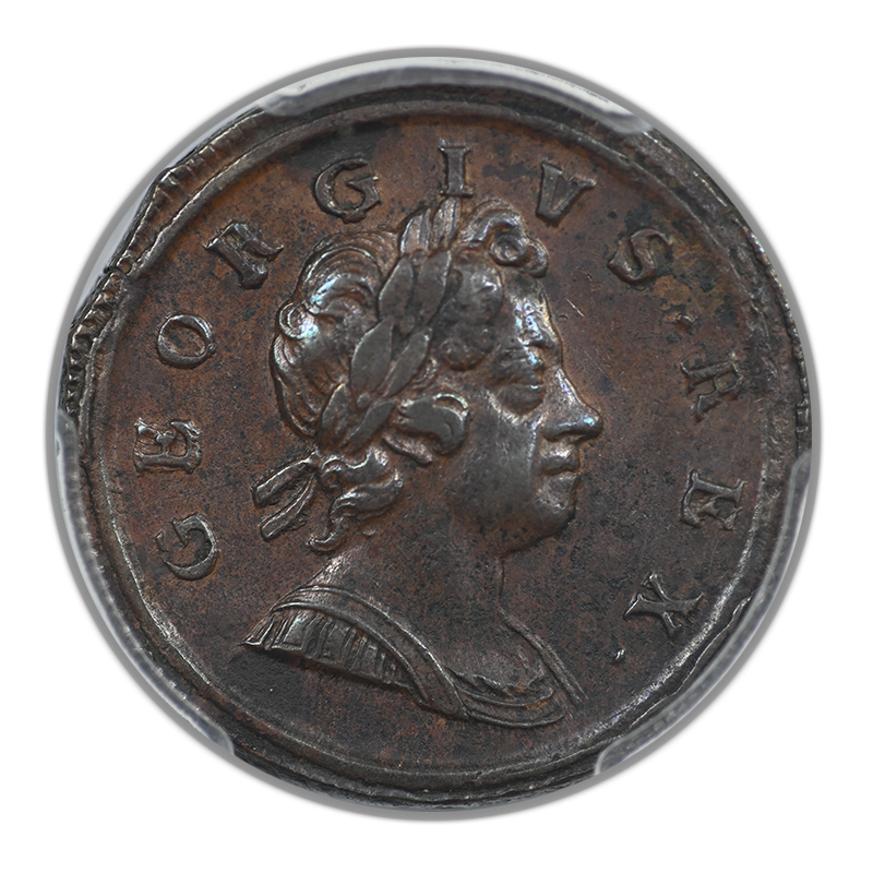 1717 Great Britain 1/2D Half Penny PCGS AU55 S-3659
