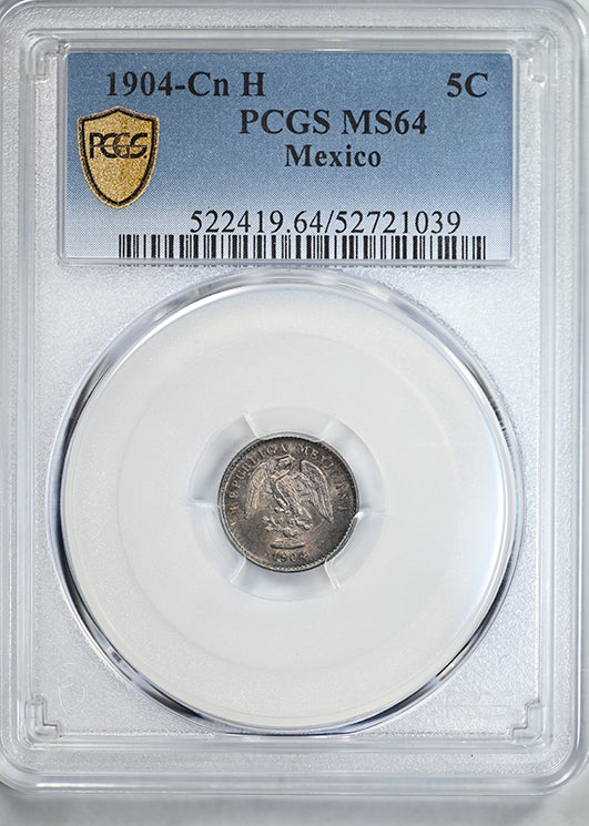 1904-Cn H Mexico 5C Centavos PCGS MS64